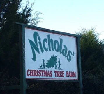 Nicholas’s Christmas Tree Farm sign. Photograph from the official Ocala/Marion County listing.
